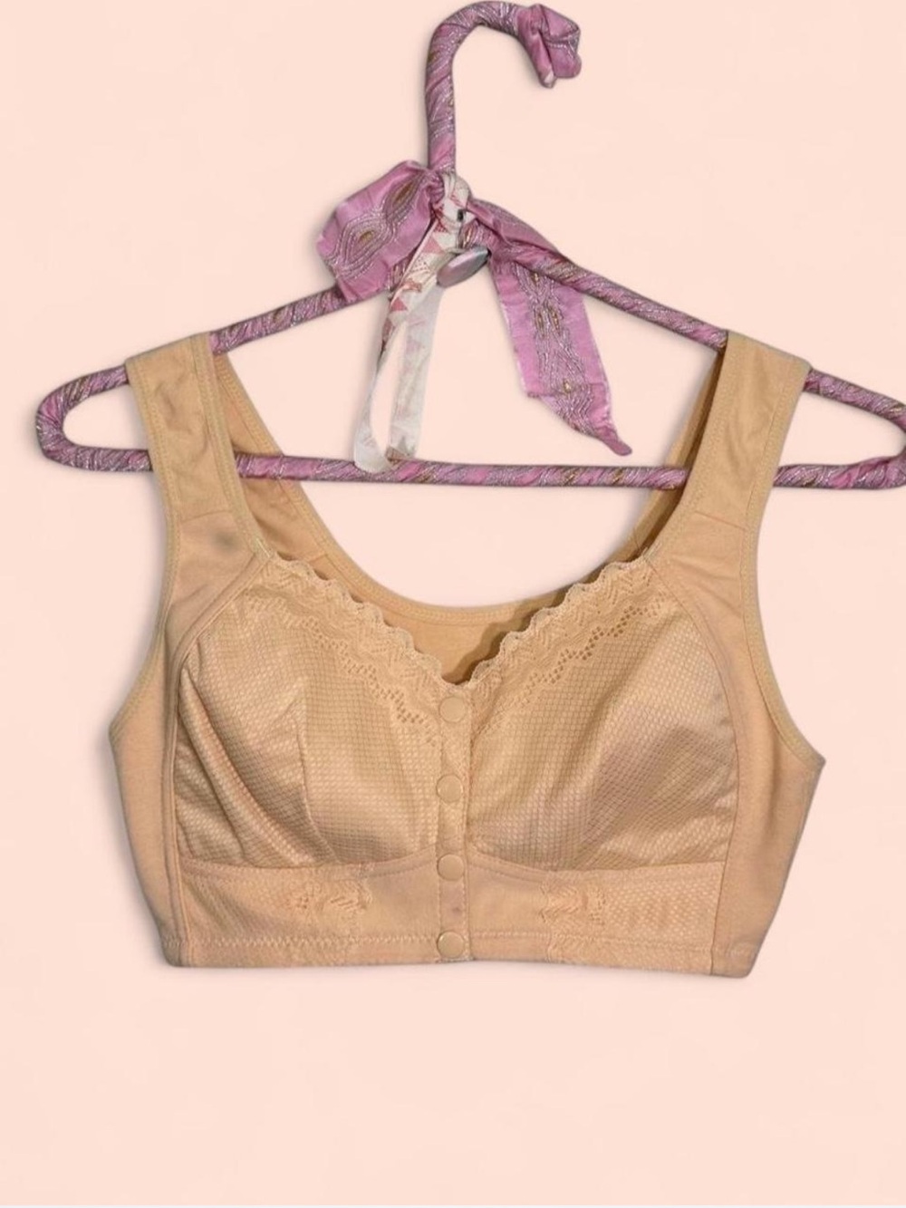 NWT Peach Moon Bra Comfort Wireless Front-Closure Soft Bra S/M